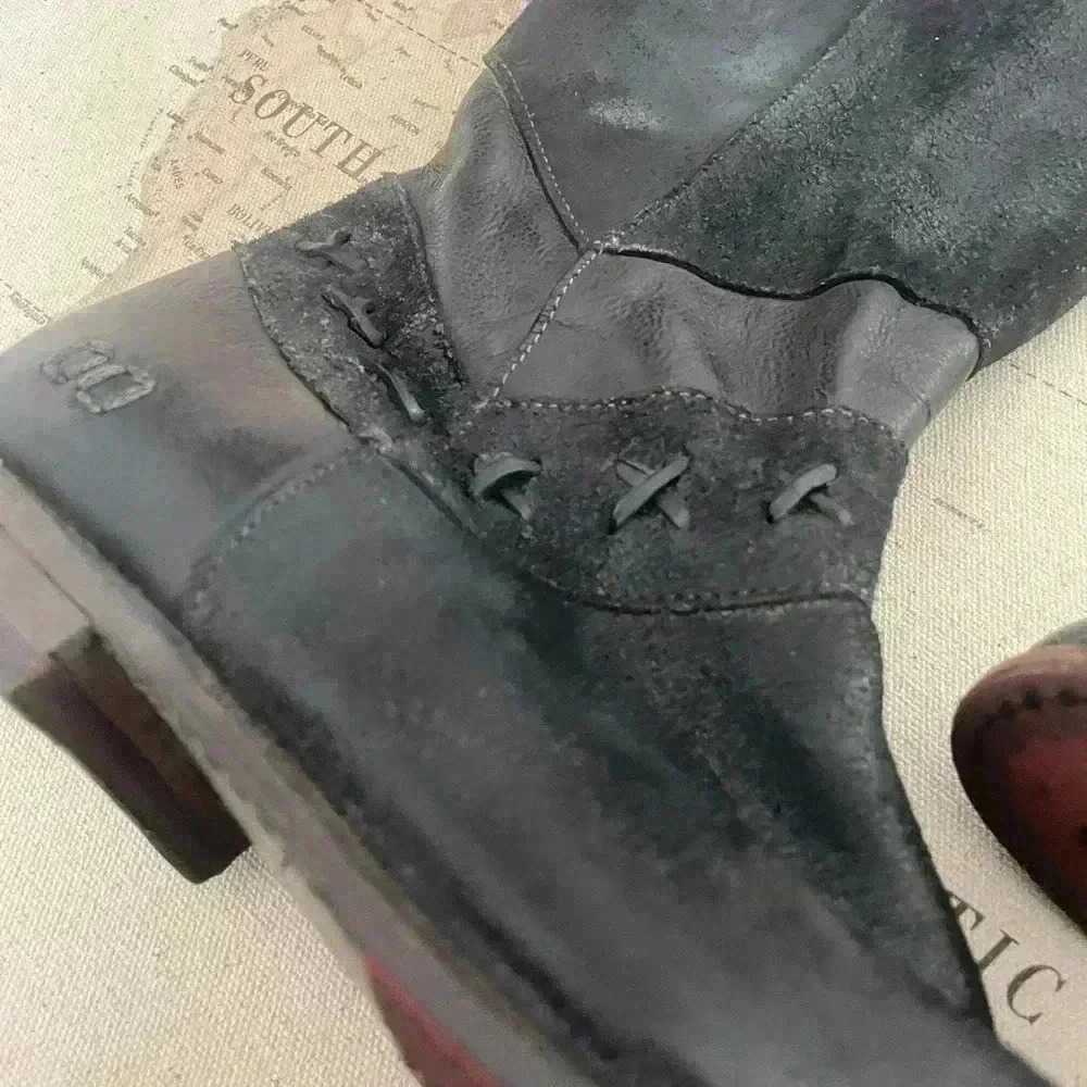 Bed Stu Midge Western Boots Cobbler Series Knee High Leather  Black 39 EUC - Picture 7 of 15